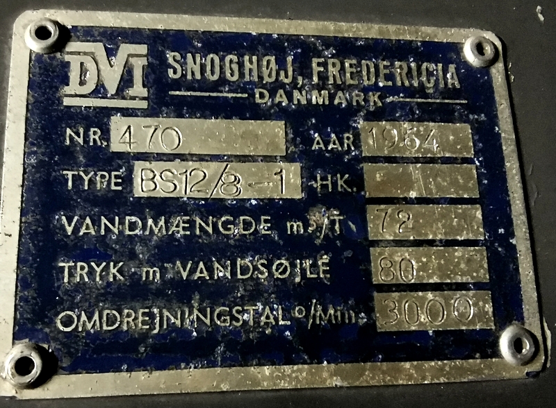 gammel brandsprøjte DVI Snoghøj Fredericia